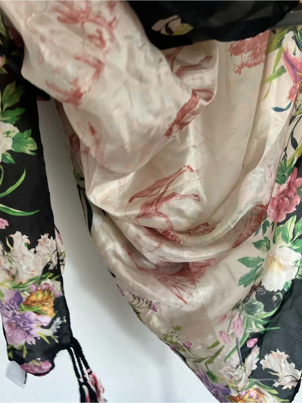 Johnny Was Floral Border Western Inspired Silk Shawl/Scarf